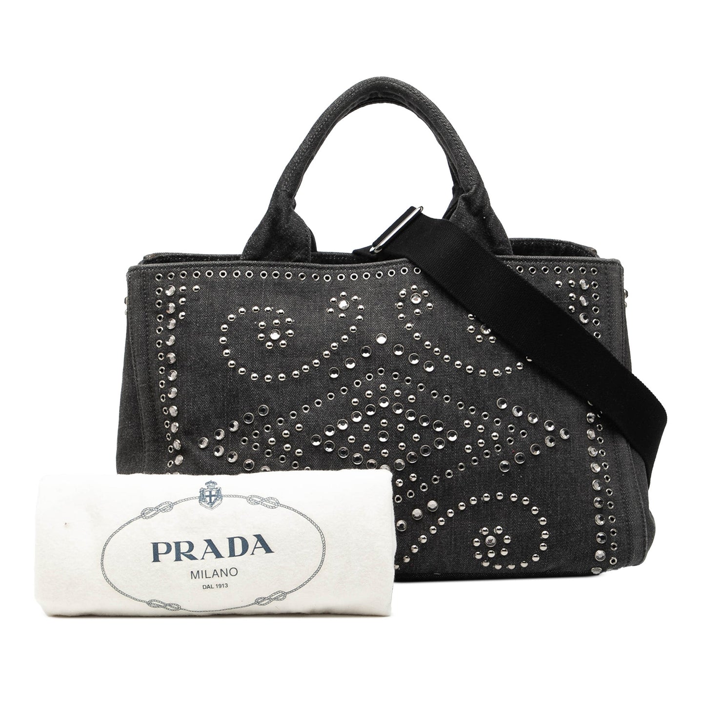 Prada Denim Canapa Bijoux Satchel