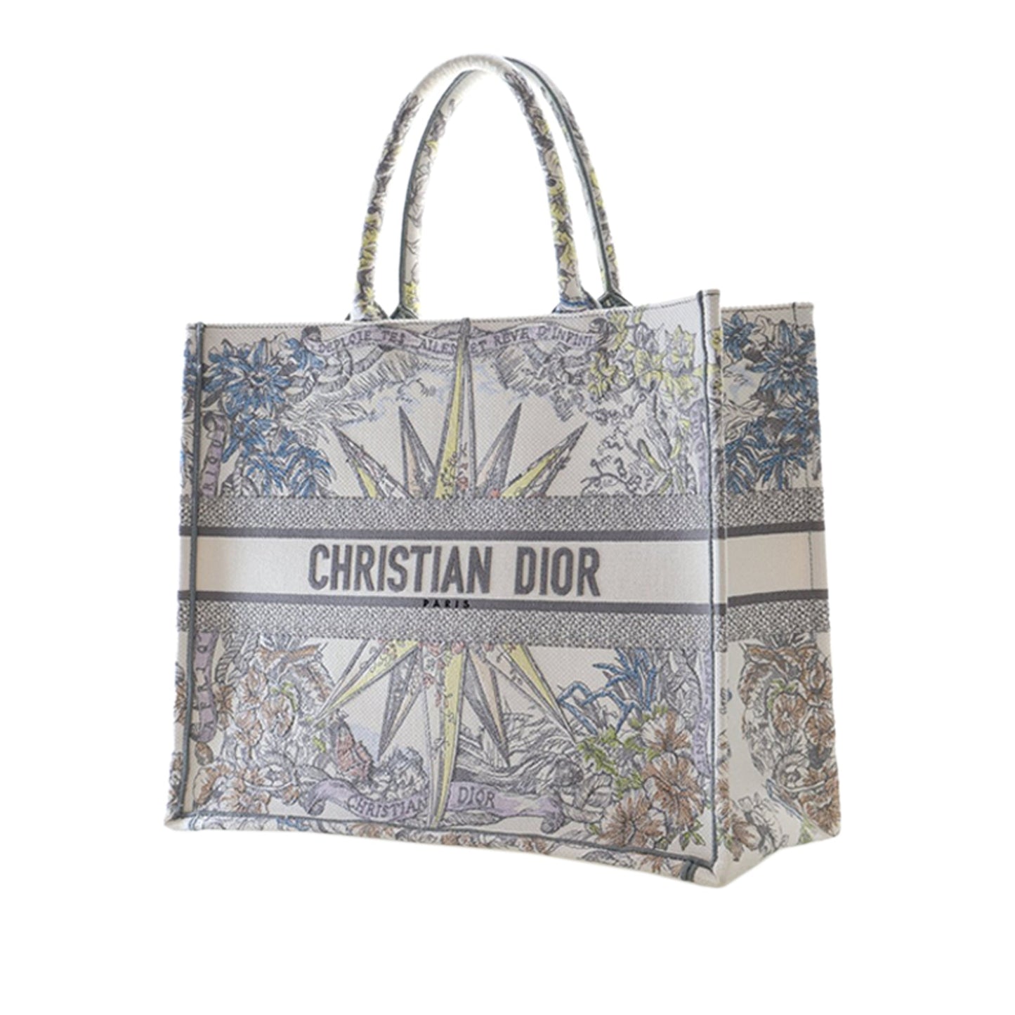 Dior Large Embroidered Canvas Reve d Infini Book Tote