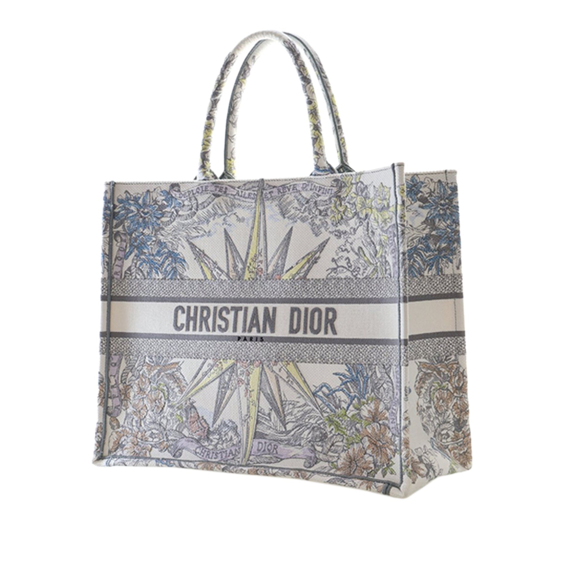 Dior Large Embroidered Canvas Reve d Infini Book Tote