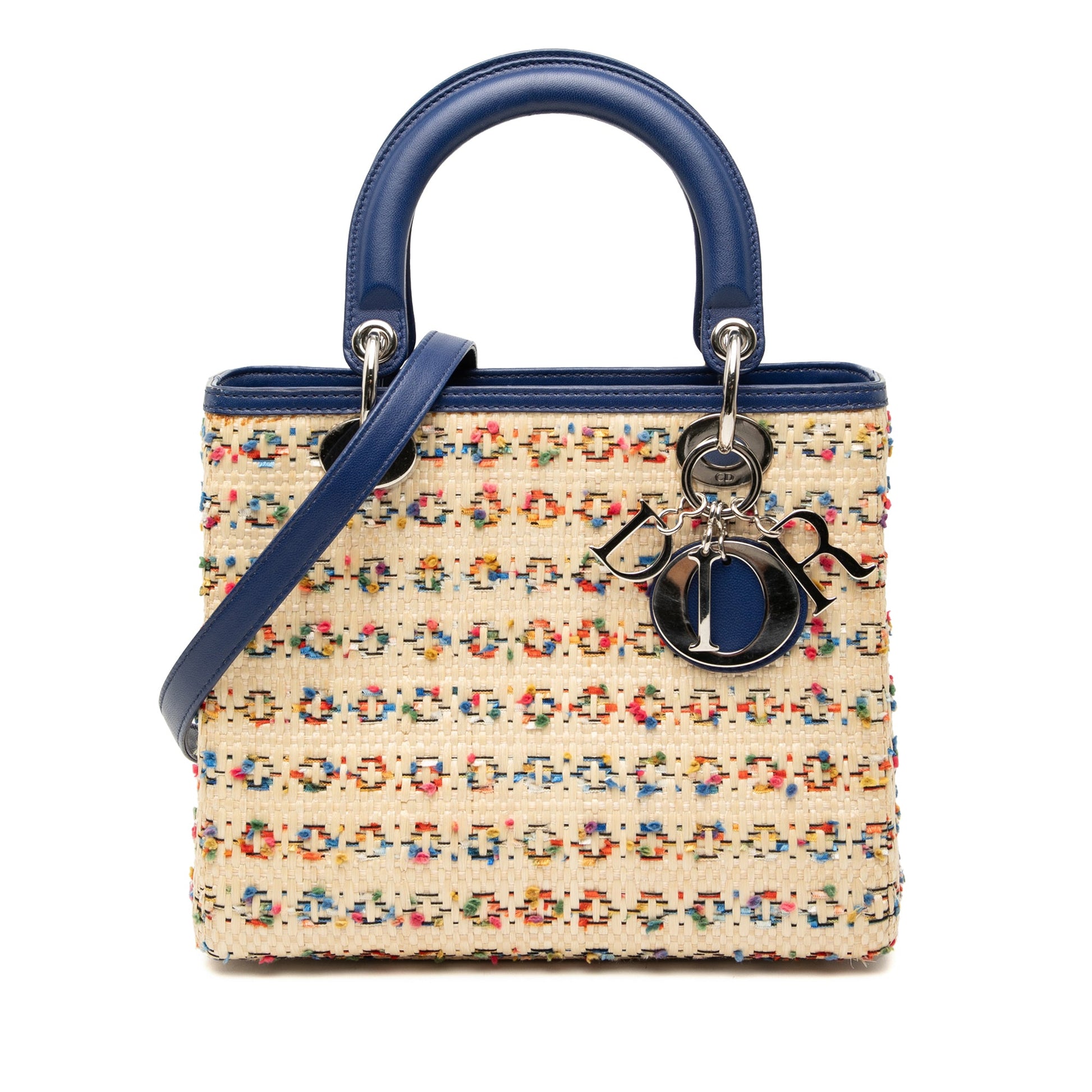 Medium Woven Raffia Lady Dior