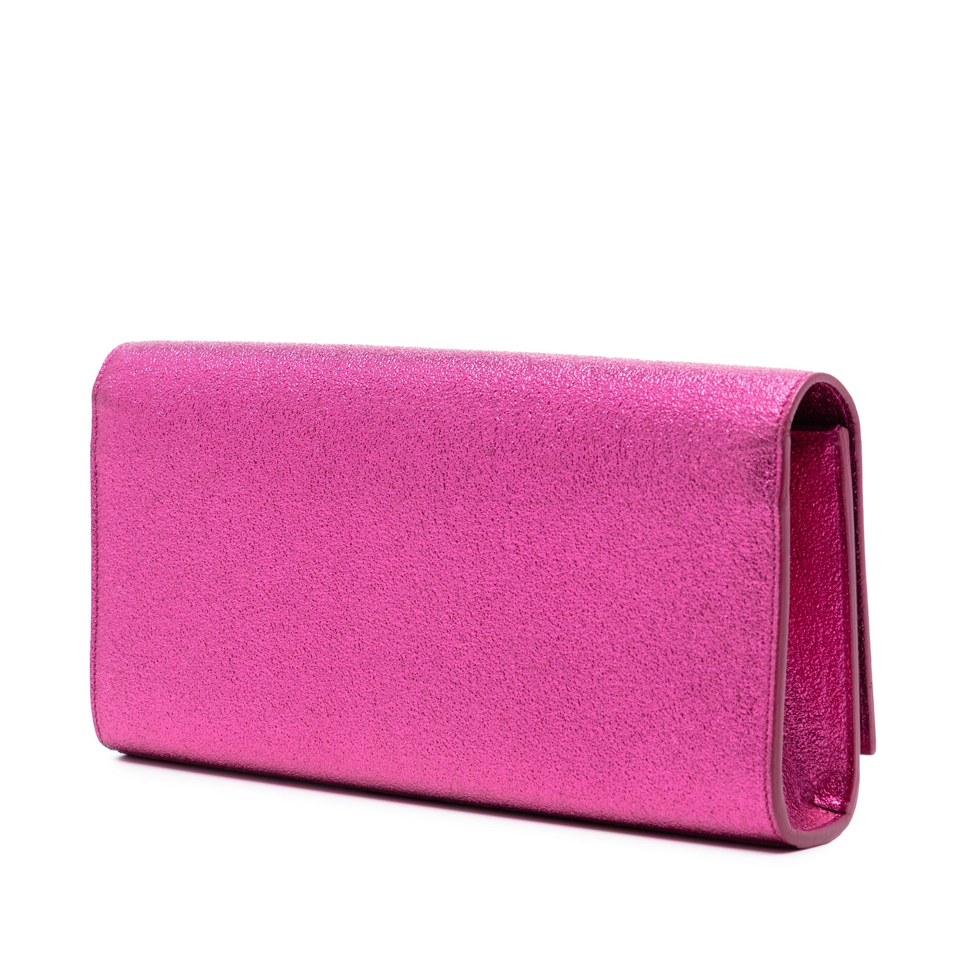 Saint Laurent Metallic Calfskin Monogram Kate Clutch