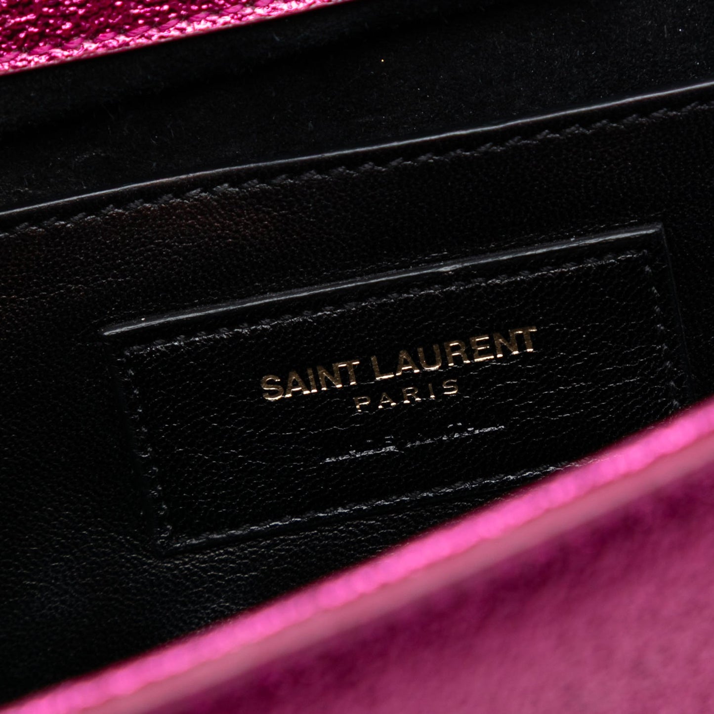 Saint Laurent Metallic Calfskin Monogram Kate Clutch