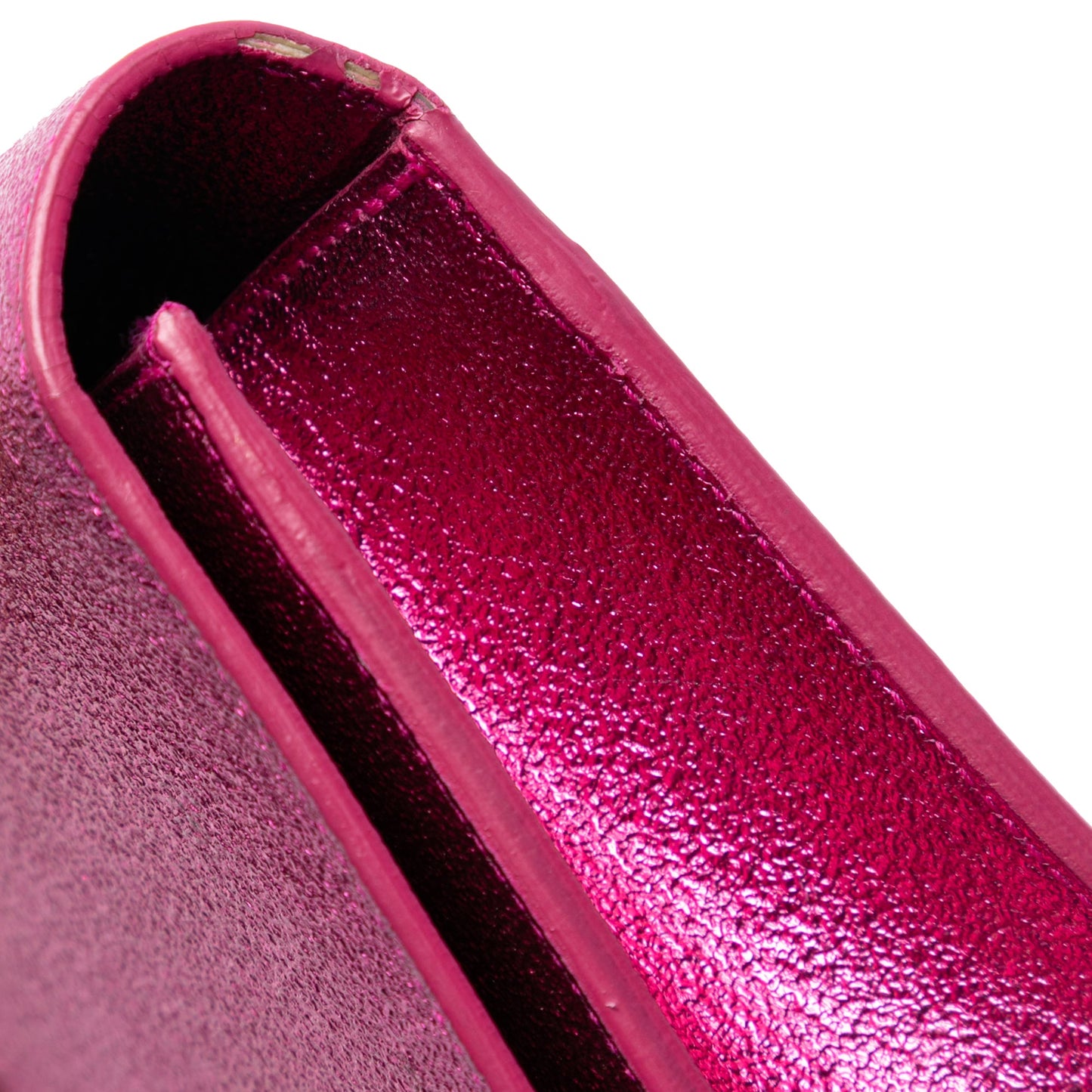 Saint Laurent Metallic Calfskin Monogram Kate Clutch