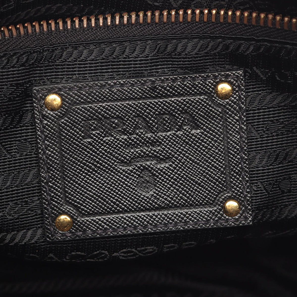 Prada Tessuto Zip Double Buckle Messenger Bag