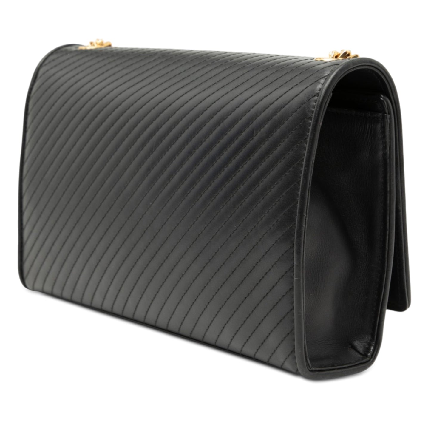 Saint Laurent Medium Diagonal Quilted Calfskin Monogram Kate Tassel Crossbody