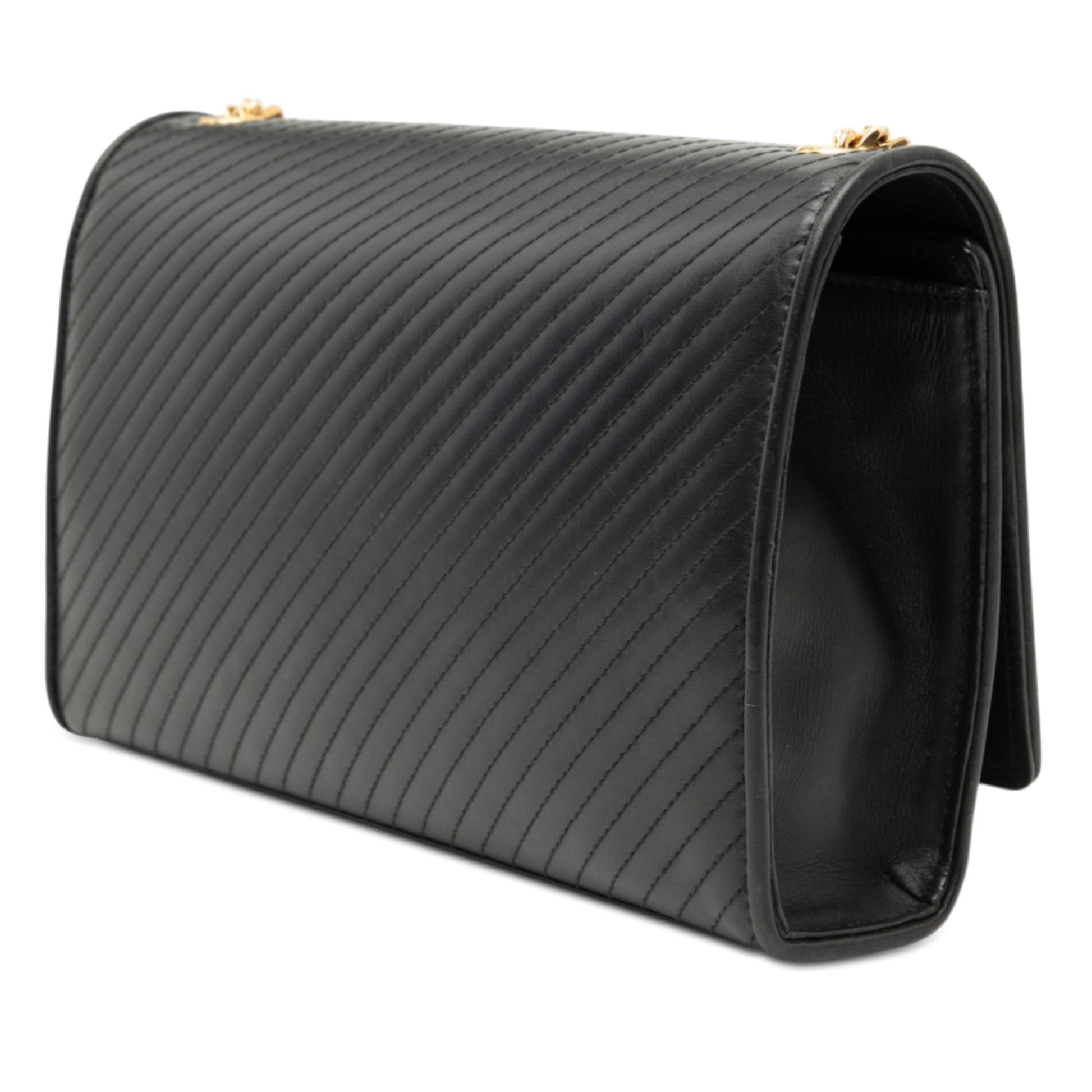 Saint Laurent Medium Diagonal Quilted Calfskin Monogram Kate Tassel Crossbody