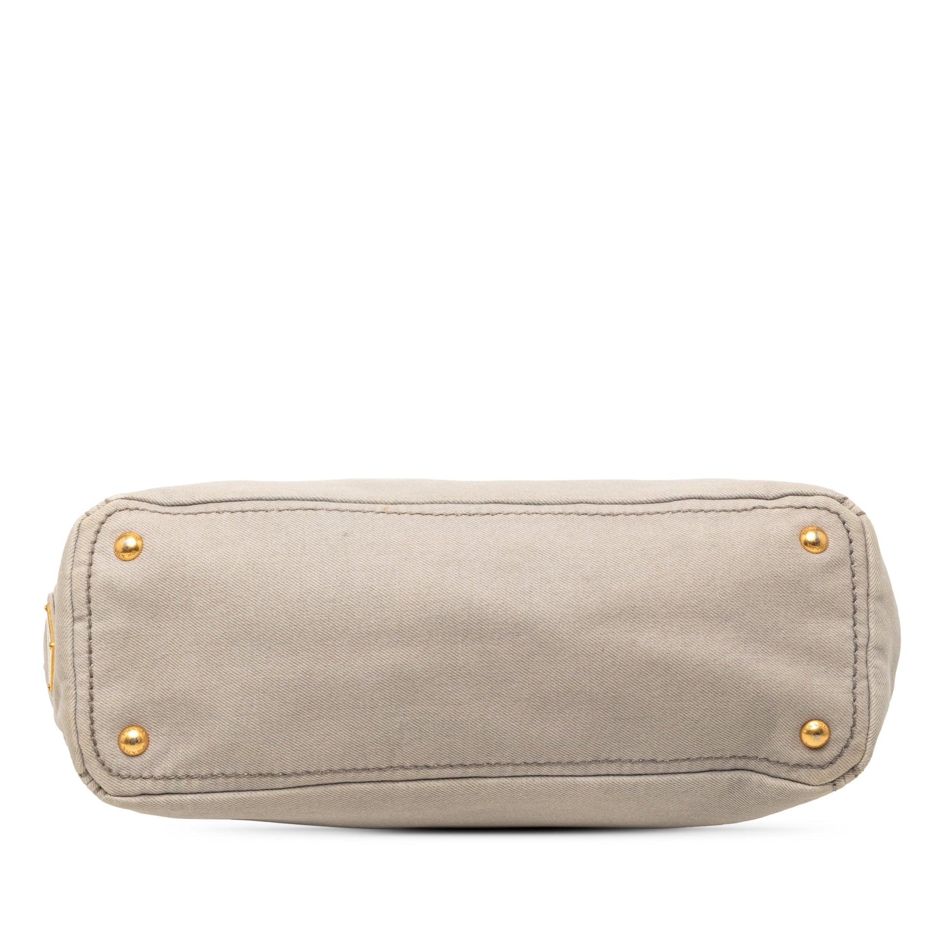 Prada Denim Canapa Logo Satchel
