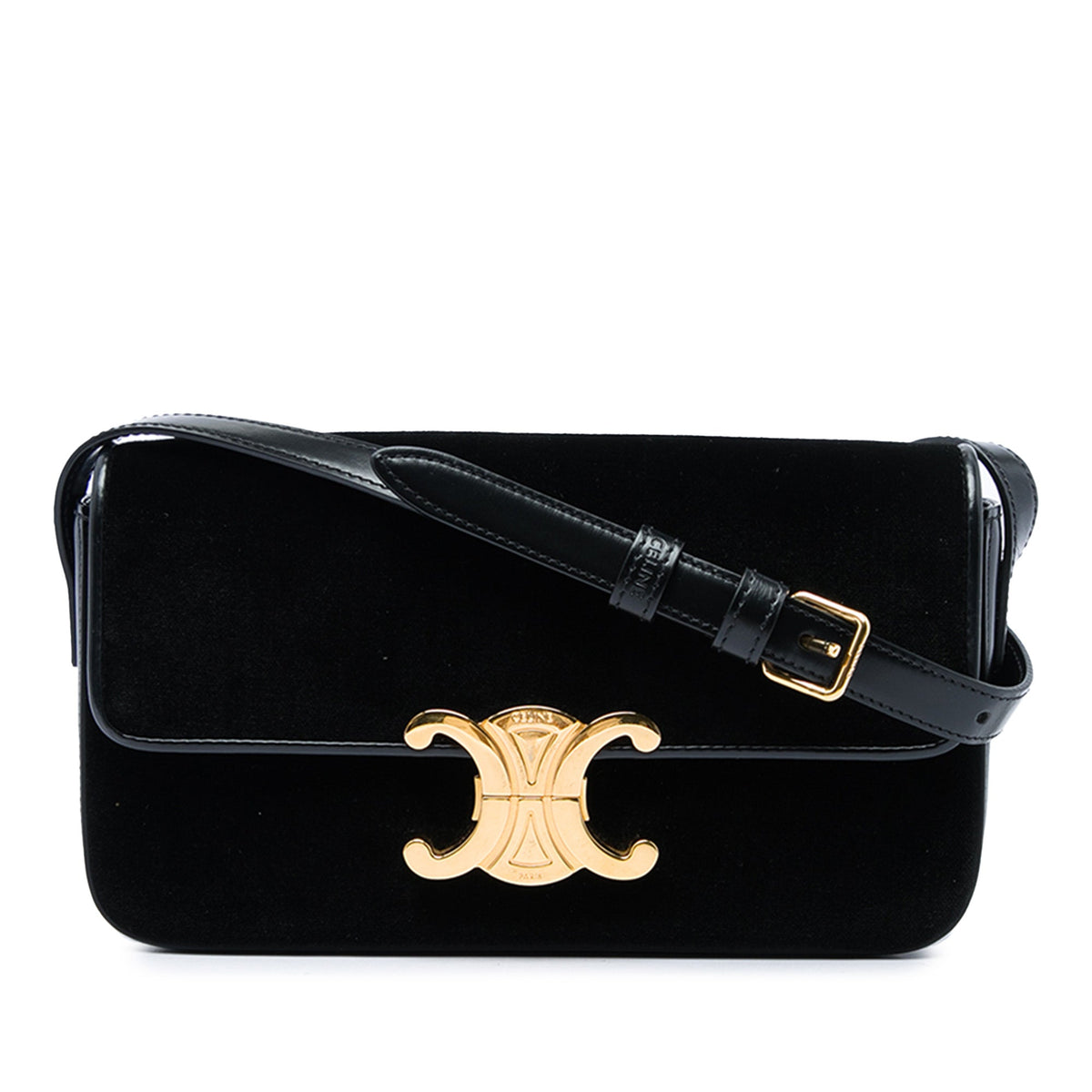 Celine Velvet Claude Shoulder Bag