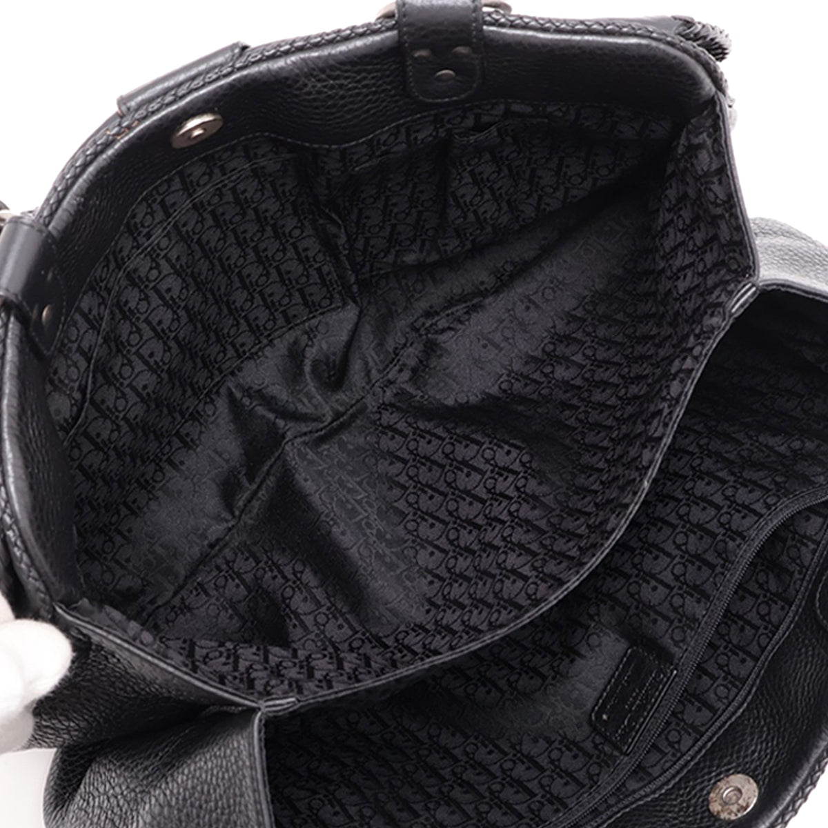 Dior Calfskin Gaucho Double Saddle Handbag — Black
