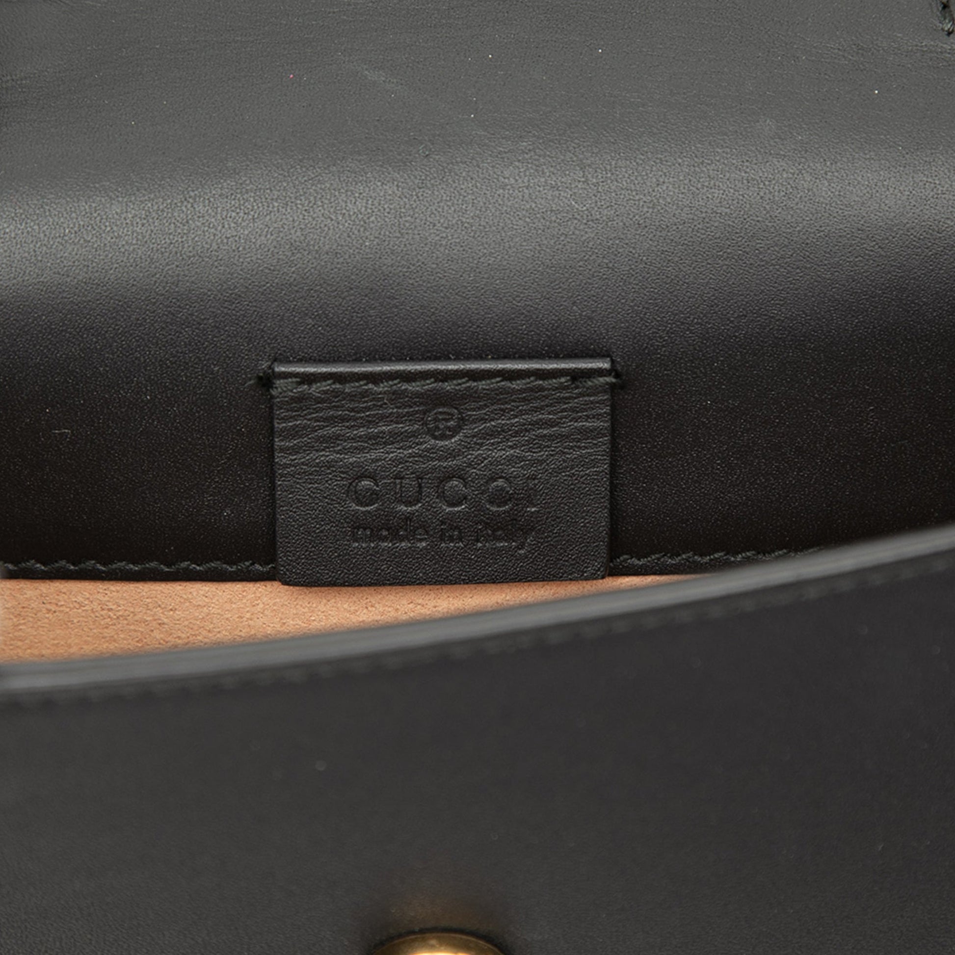 Gucci Super Mini Calfskin Web Sylvie Chain Crossbody
