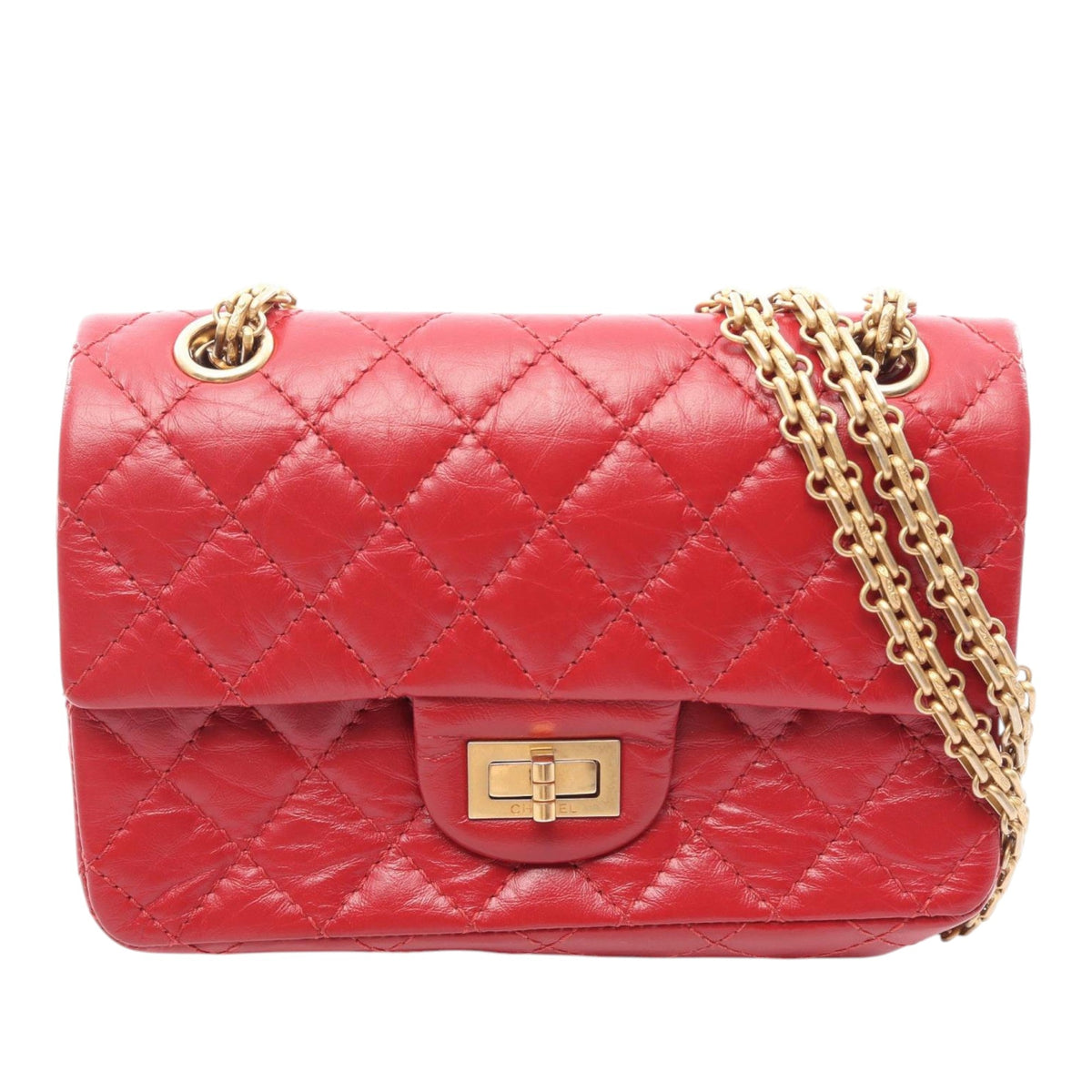 Chanel Mini Quilted Aged Calfskin Reissue 2.55 Single Flap