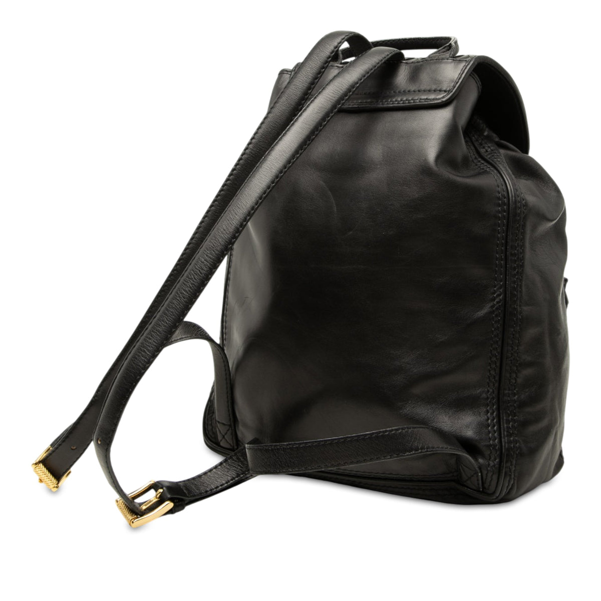 Bottega Veneta Nappa Intrecciato Trimmed Drawstring Flap Backpack