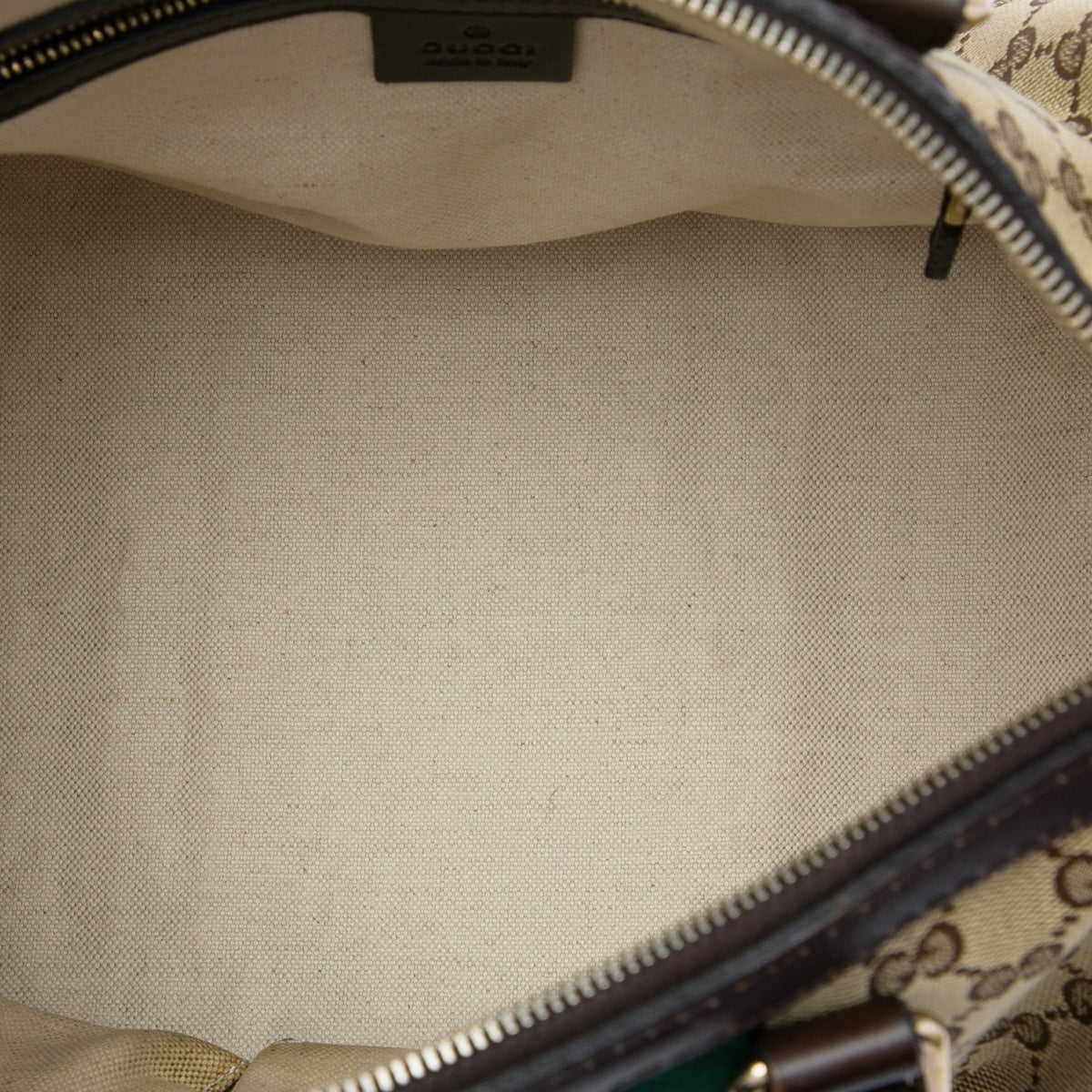 Gucci Medium GG Canvas Web Joy Boston Bag — Beige