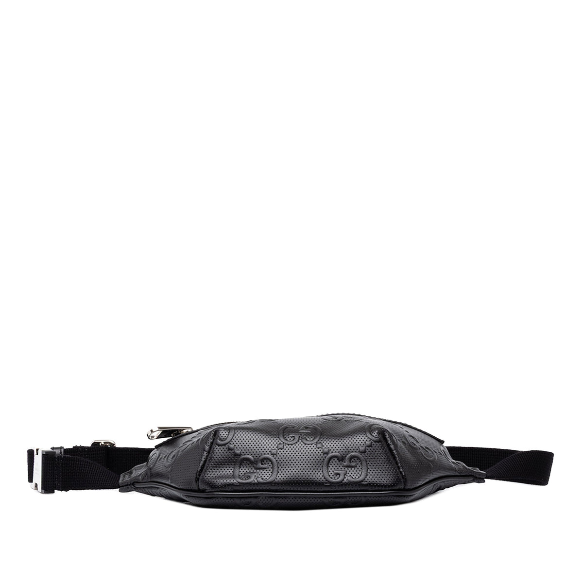 Gucci GG Embossed Perforated Calfskin Belt Bag — Black