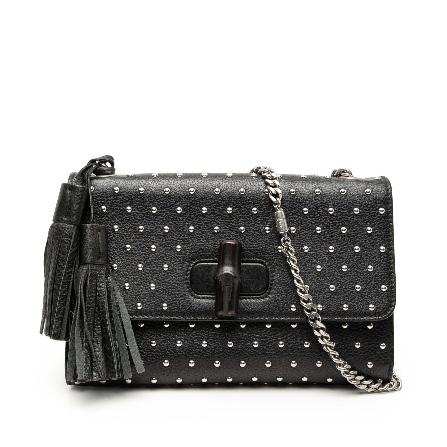 Medium Studded Leather Miss Bamboo Crossbody