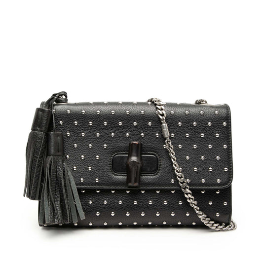 Medium Studded Leather Miss Bamboo Crossbody