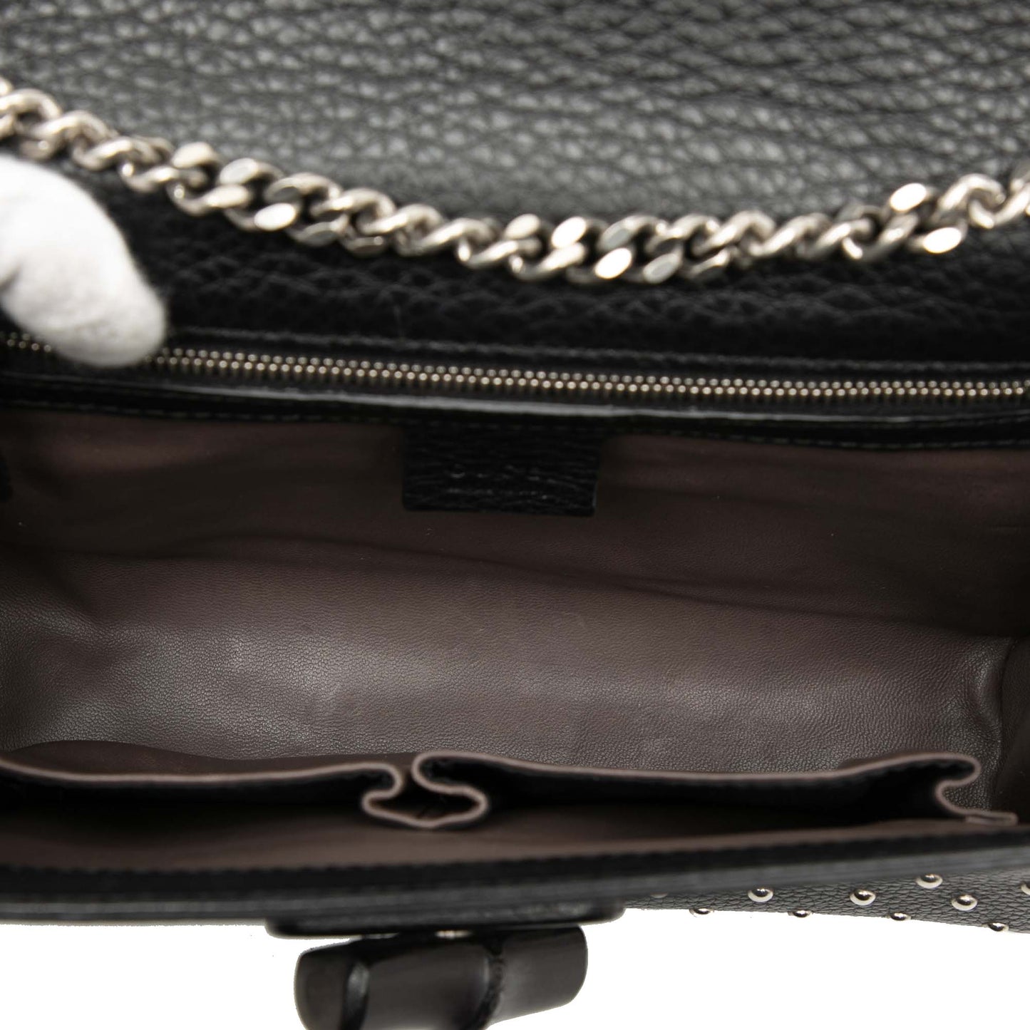 Medium Studded Leather Miss Bamboo Crossbody