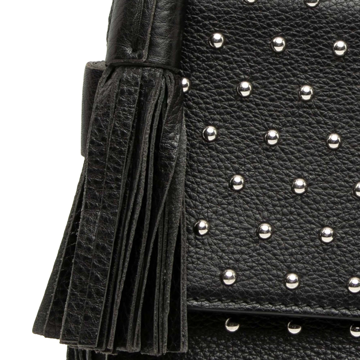 Medium Studded Leather Miss Bamboo Crossbody