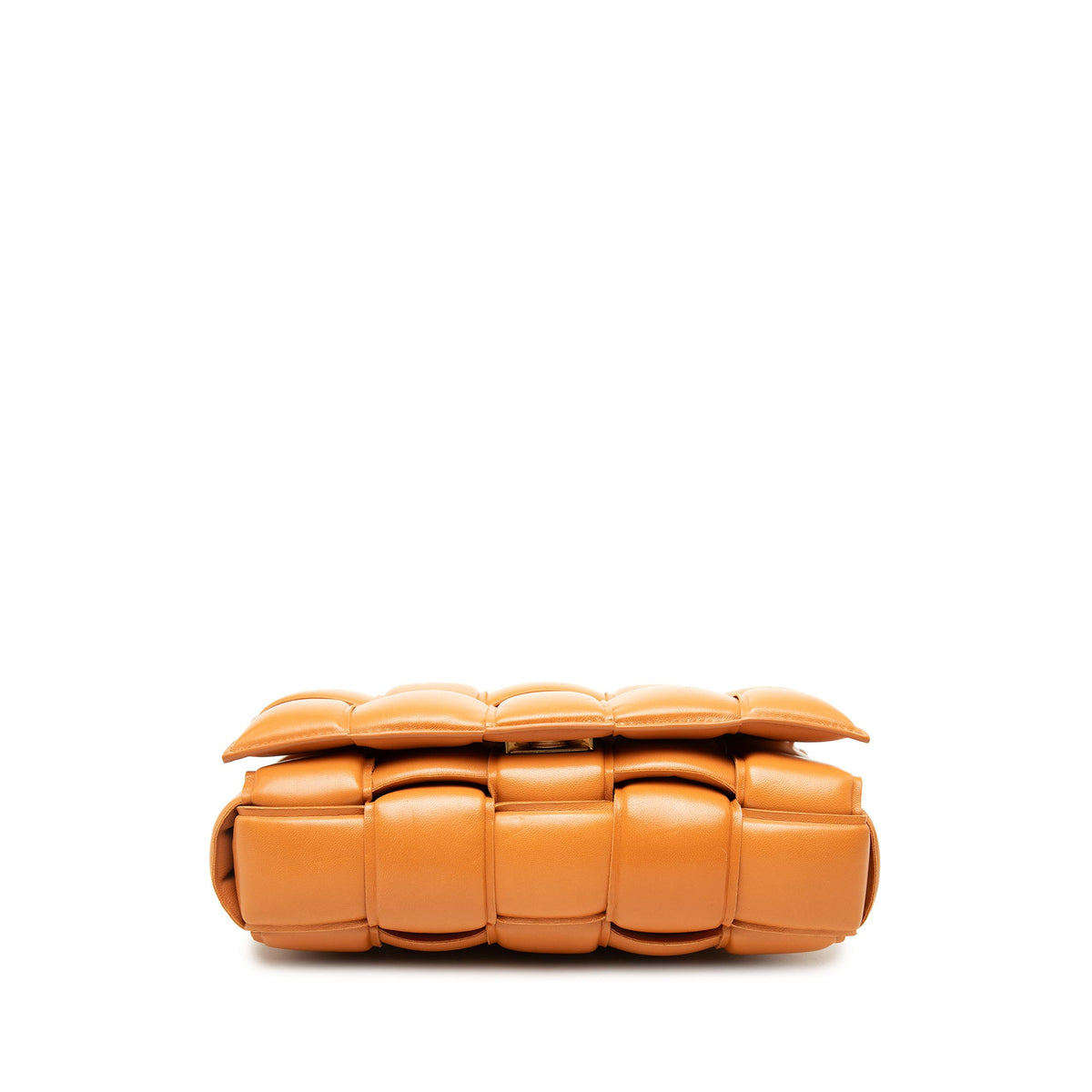 Bottega Veneta Nappa Intrecciato Padded Cassette Crossbody — Orange