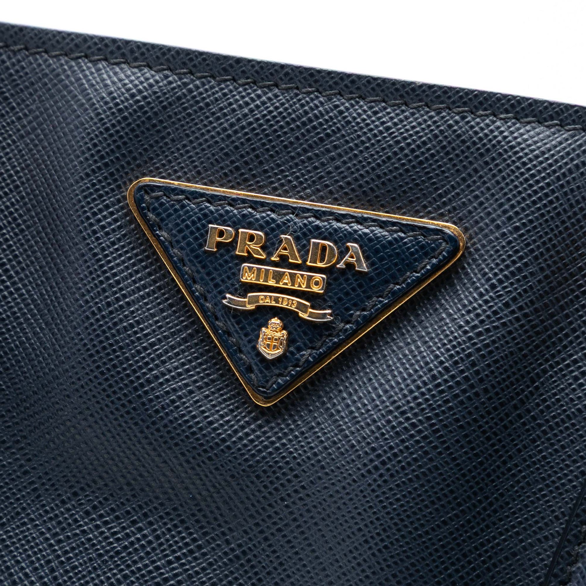 Prada Medium Bicolor Saffiano Lux Galleria Satche