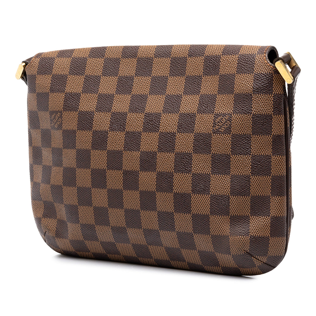 Louis Vuitton Damier Ebene Musette Tango Long Strap — Brown