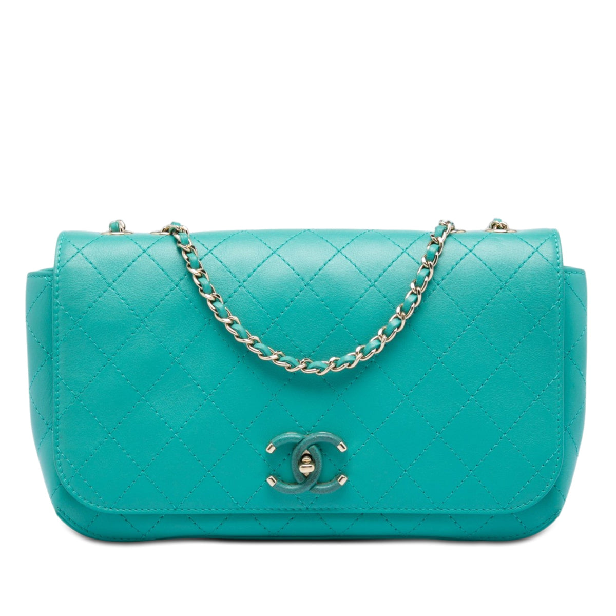 Chanel Medium Stitched Calfskin Covered CC Flap
