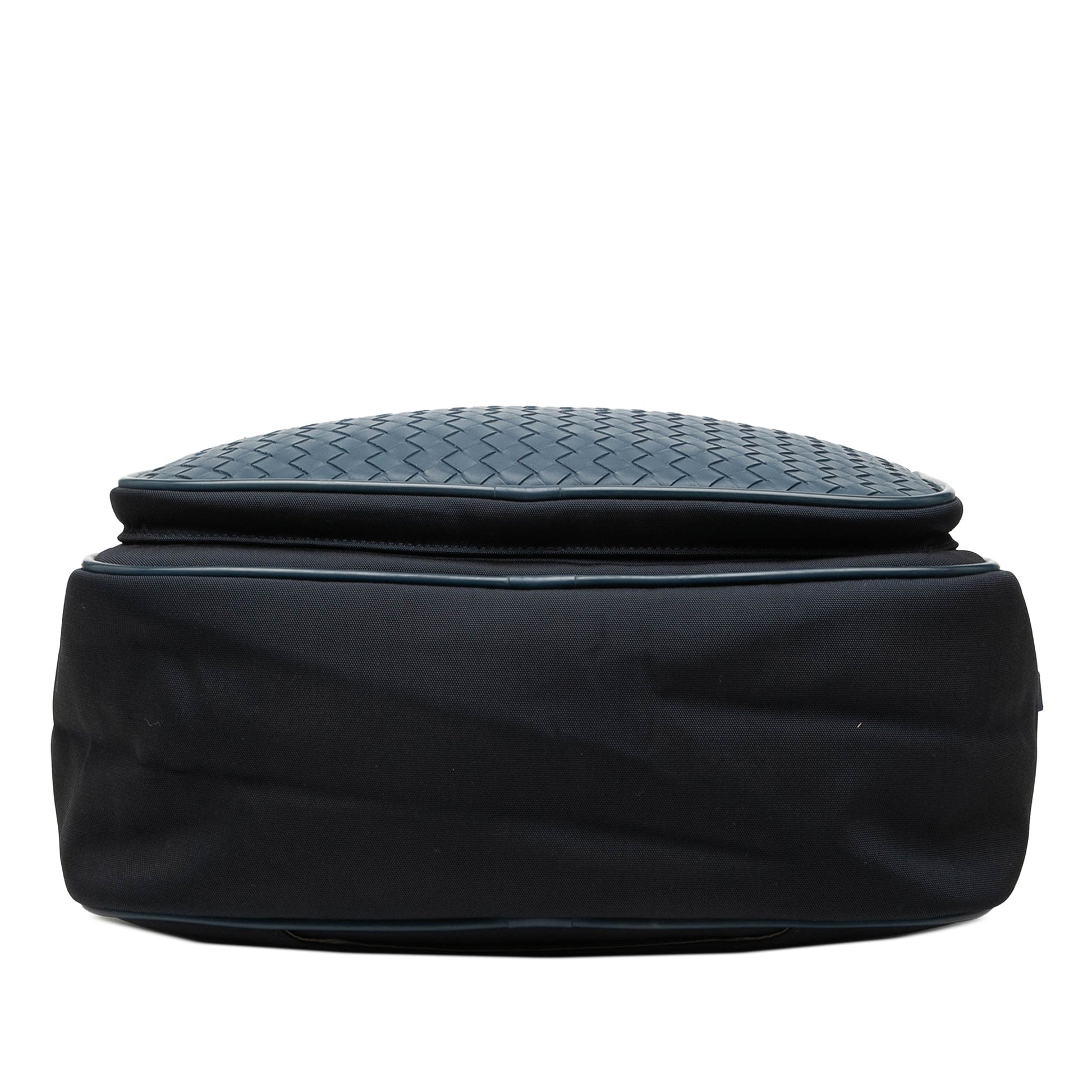 Bottega Veneta Bicolor Nappa Intrecciato Trimmed Canvas Business Bag