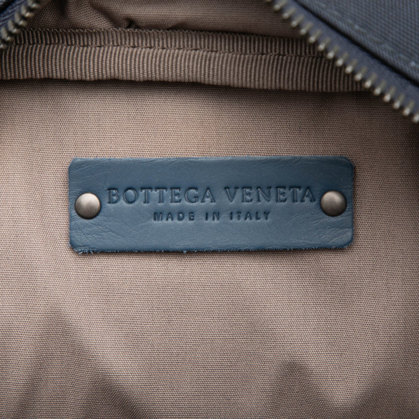 Bottega Veneta Bicolor Nappa Intrecciato Trimmed Canvas Business Bag