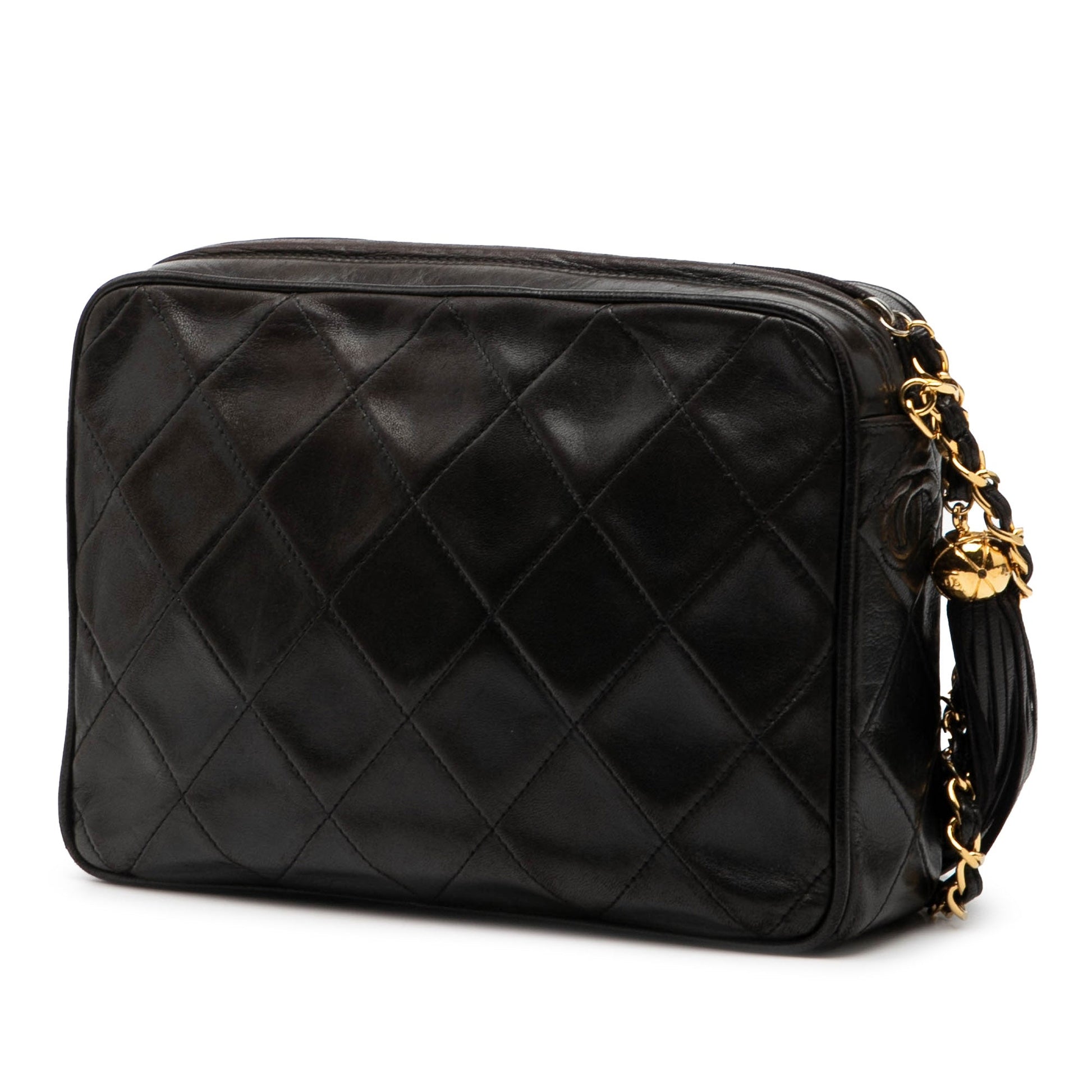 Chanel CC Quilted Lambskin Tassel Camera Bag