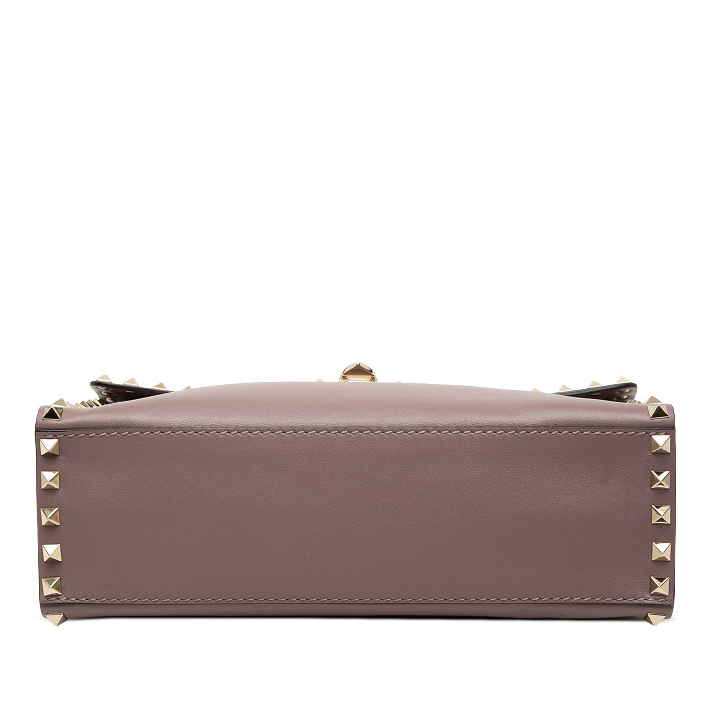 Valentino Small Leather Rockstud Single Handle Flap