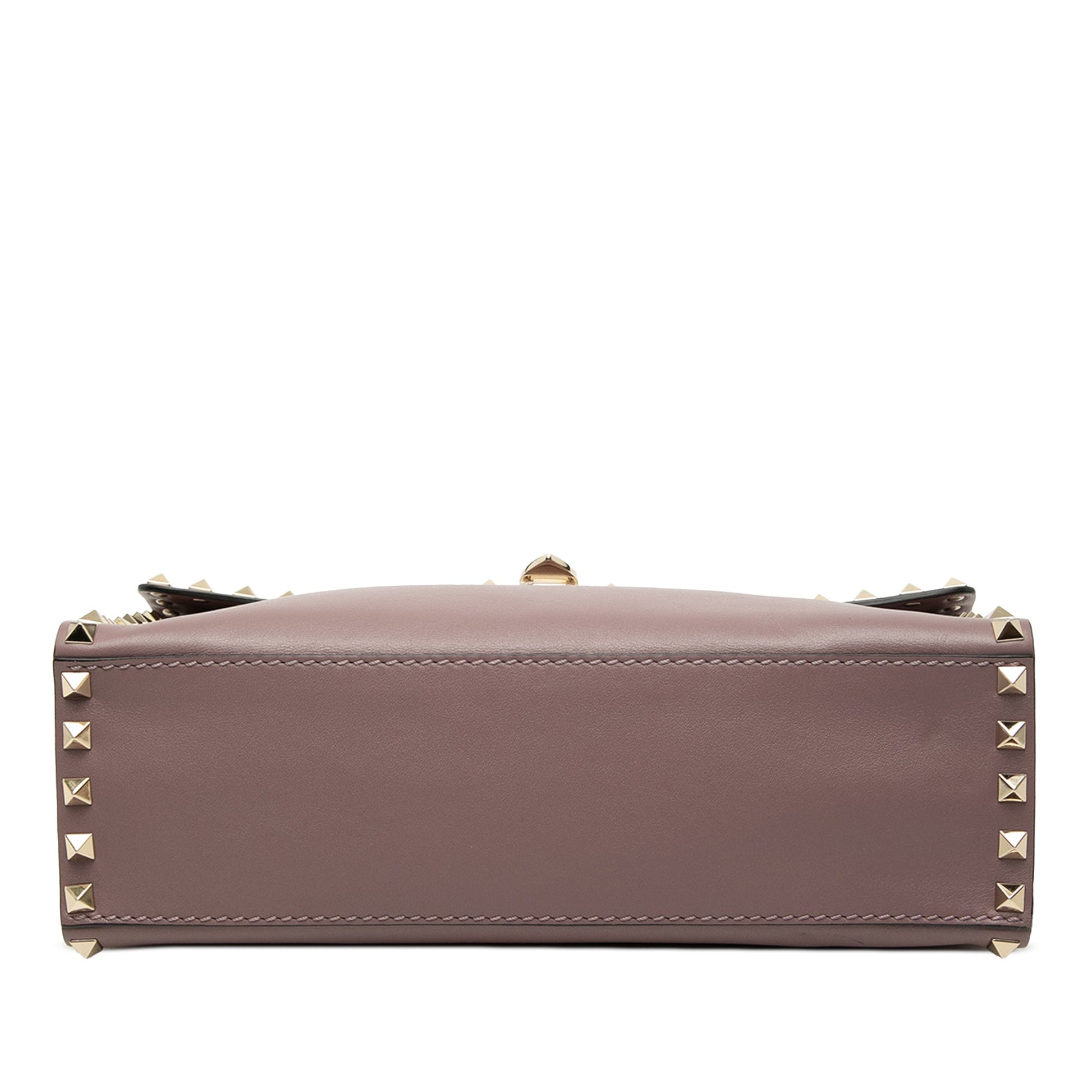 Valentino Small Leather Rockstud Single Handle Flap