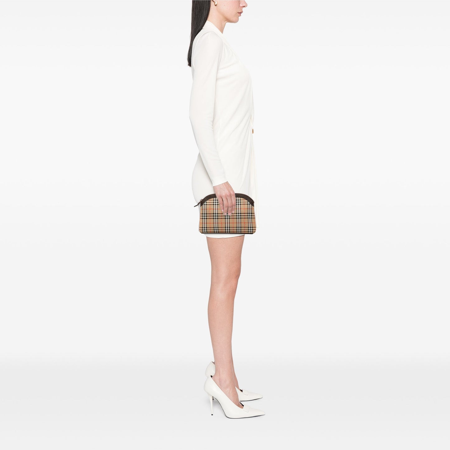 Burberry Haymarket Check Canvas Clutch