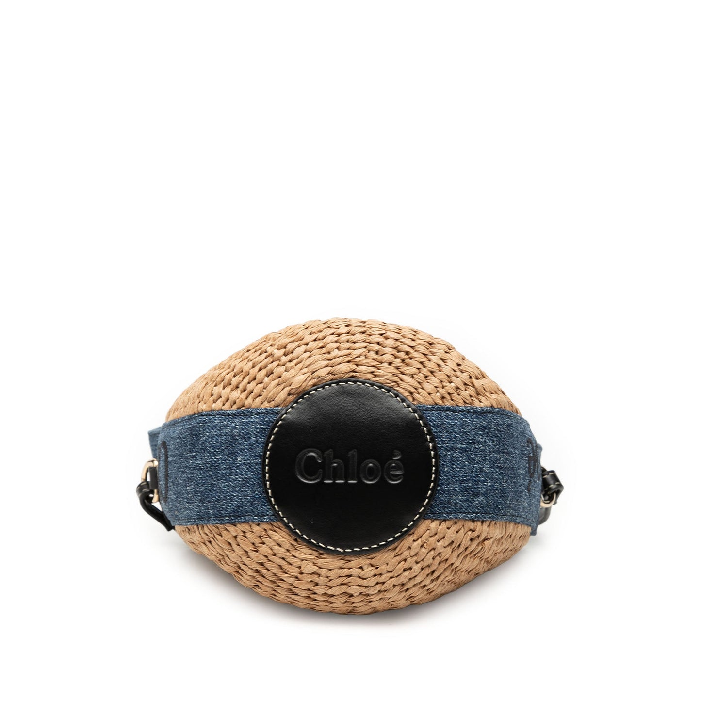 Chloé Small Raffia Woody Basket Bucket Bag