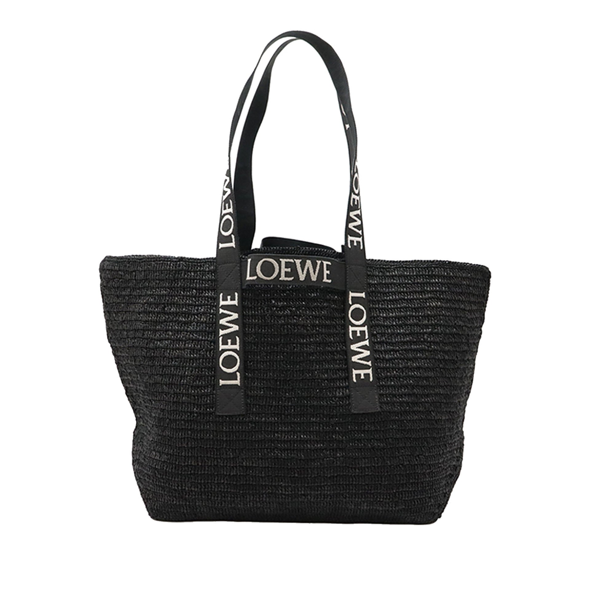 LOEWE Raffia Fold Shopper Tote