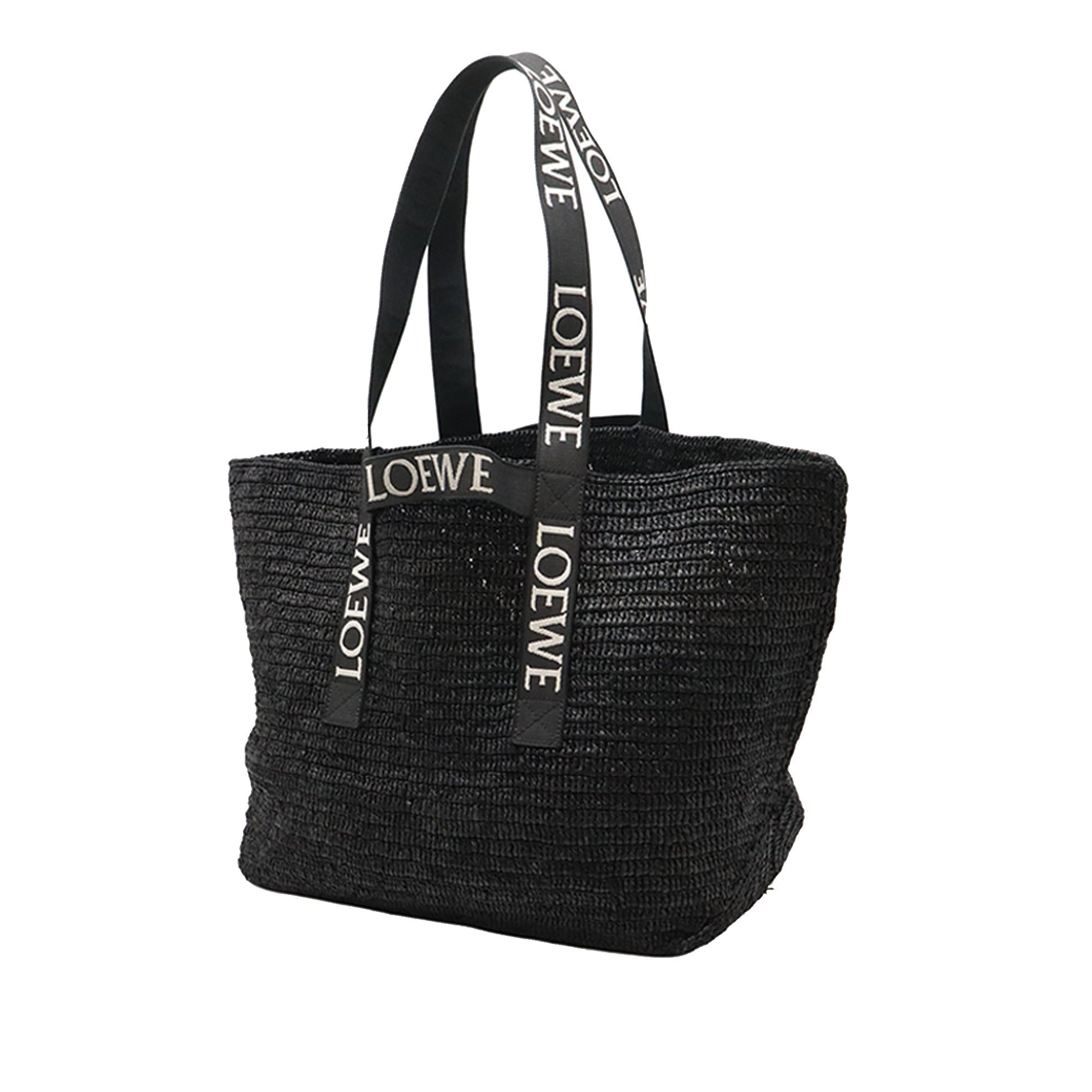 LOEWE Raffia Fold Shopper Tote
