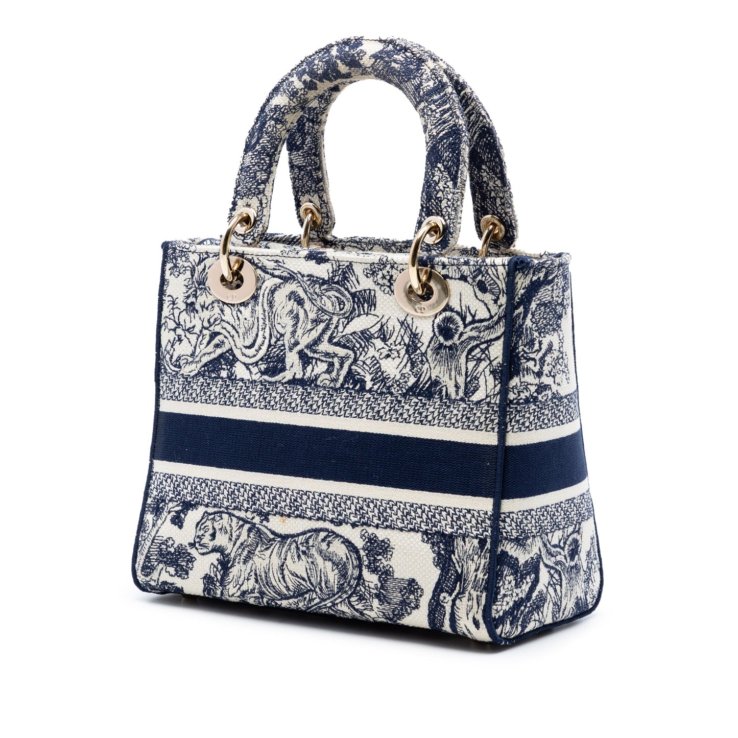 Medium Embroidered Canvas Toile de Jouy Lady D Lite