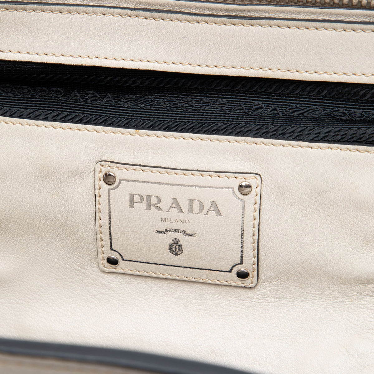 Prada Soft Calf Convertible Shopping Tote