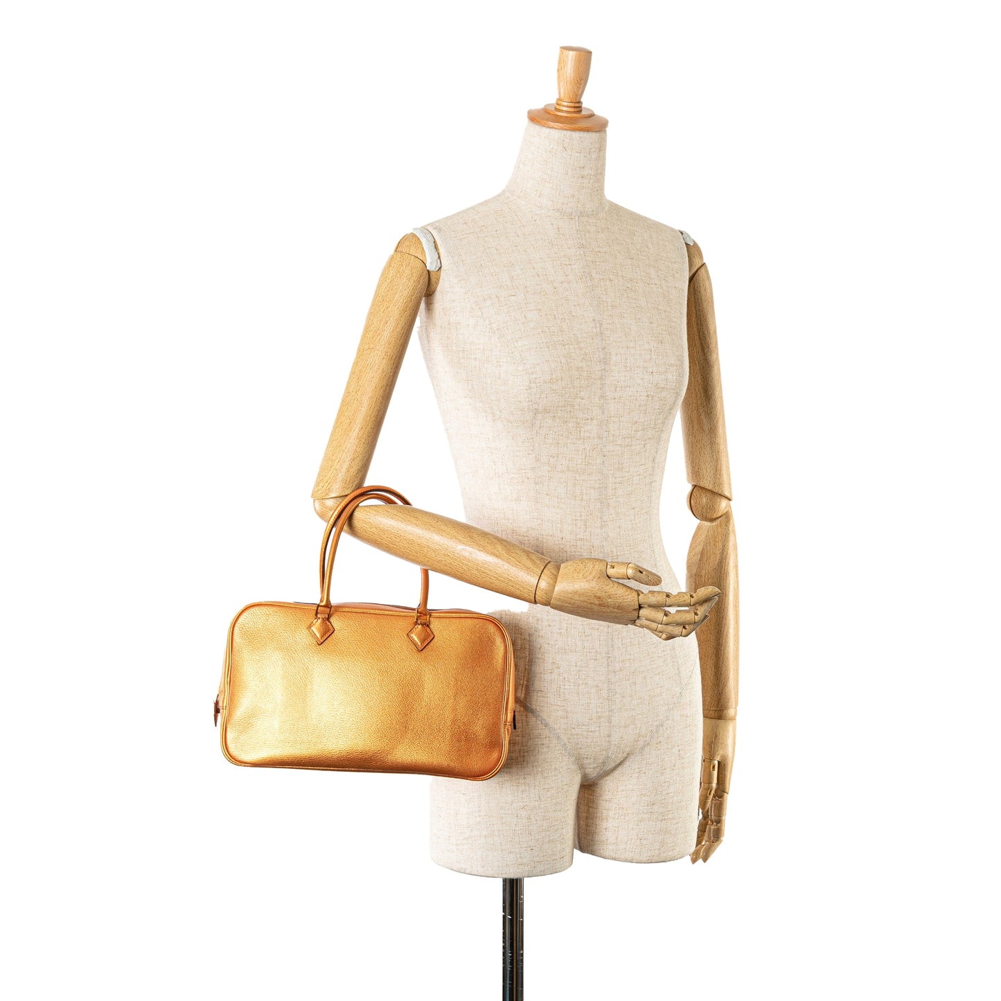 Hermès Metallic Chevre Coromandel Plume Elan 28