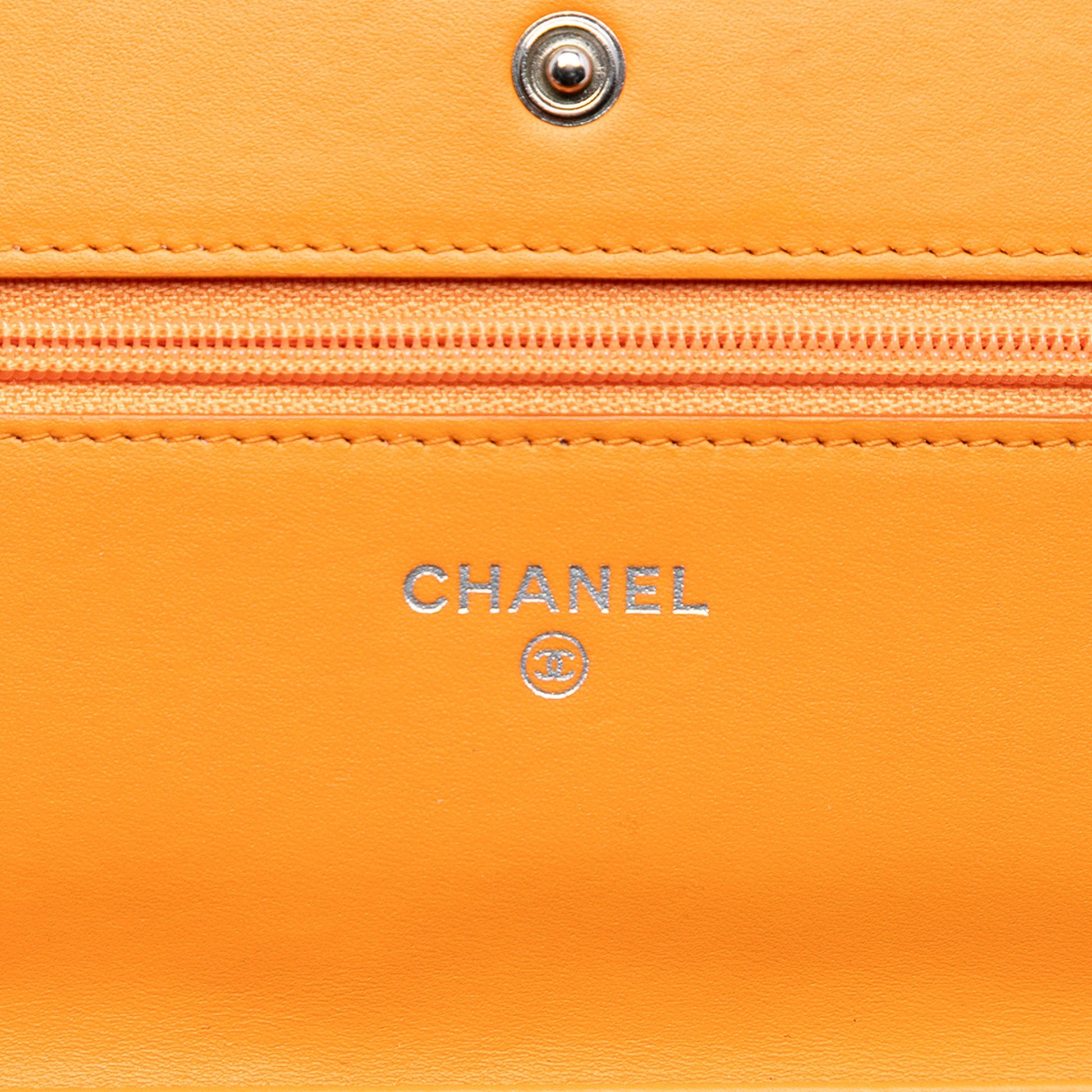 Chanel CC Quilted Patent Wallet on Chain
