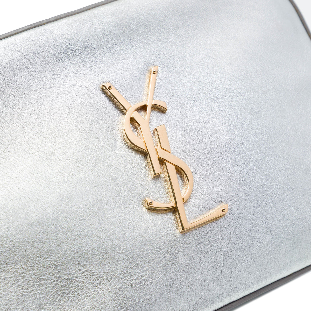 Saint Laurent Small Metallic Calfskin Classic Monogram Camera Bag