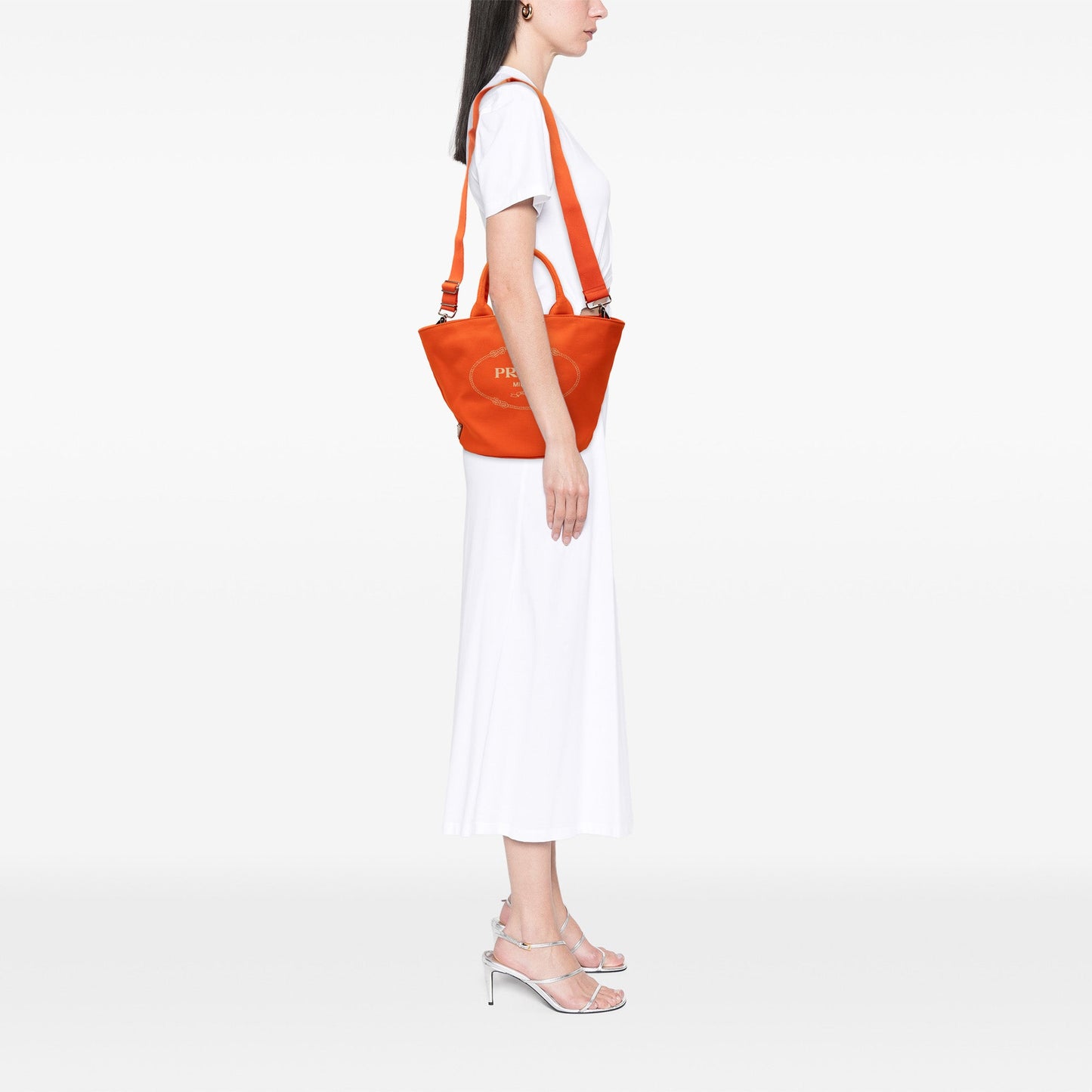 Prada Canvas Canapa Logo Tote