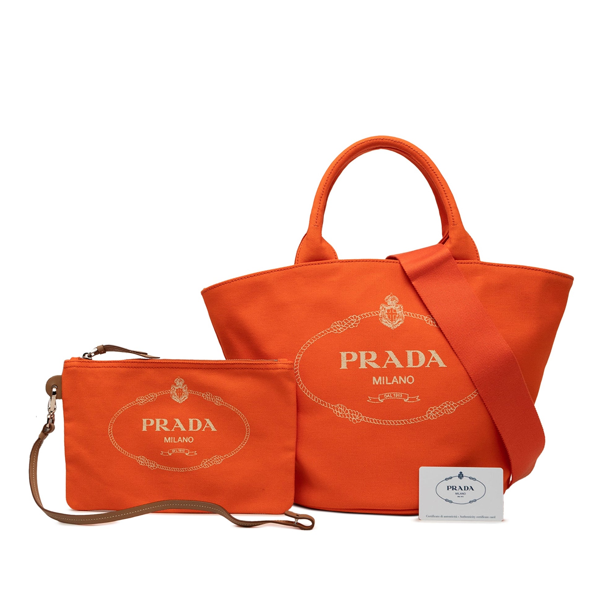 Prada Canvas Canapa Logo Tote