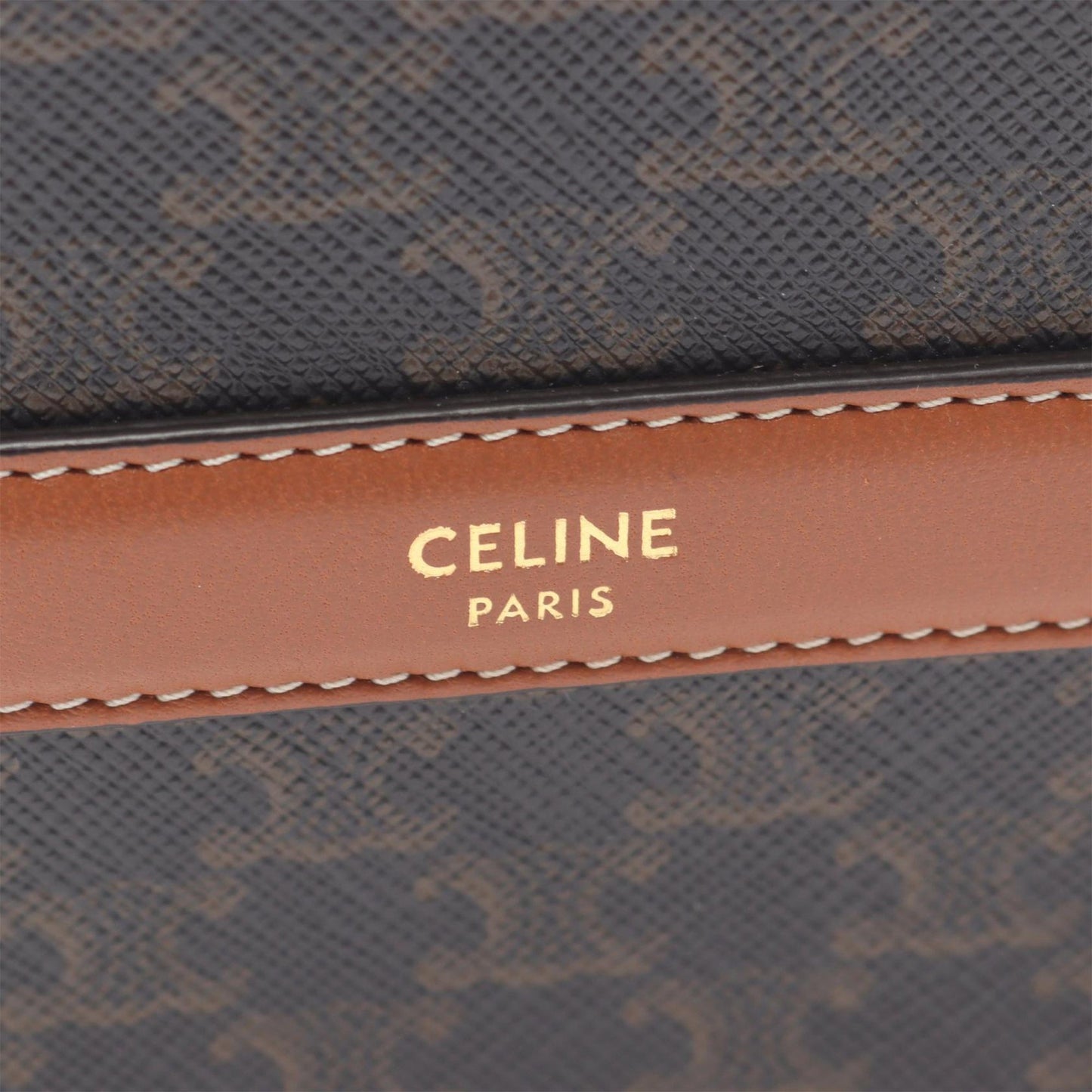 Celine Triomphe Coated Canvas Round Purse on Strap