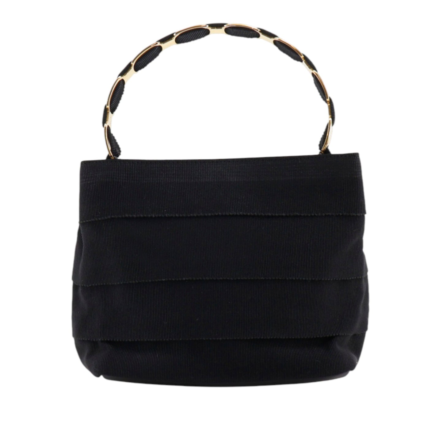Ferragamo Nylon Tiered Grosgrain Vara Satchel