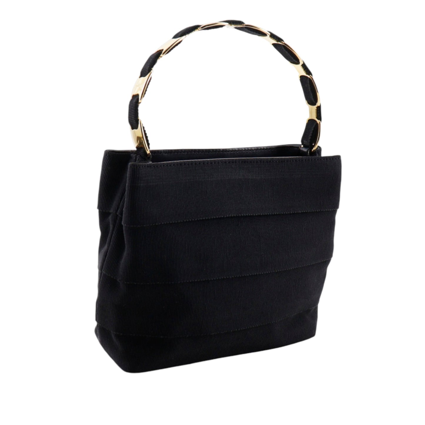 Ferragamo Nylon Tiered Grosgrain Vara Satchel