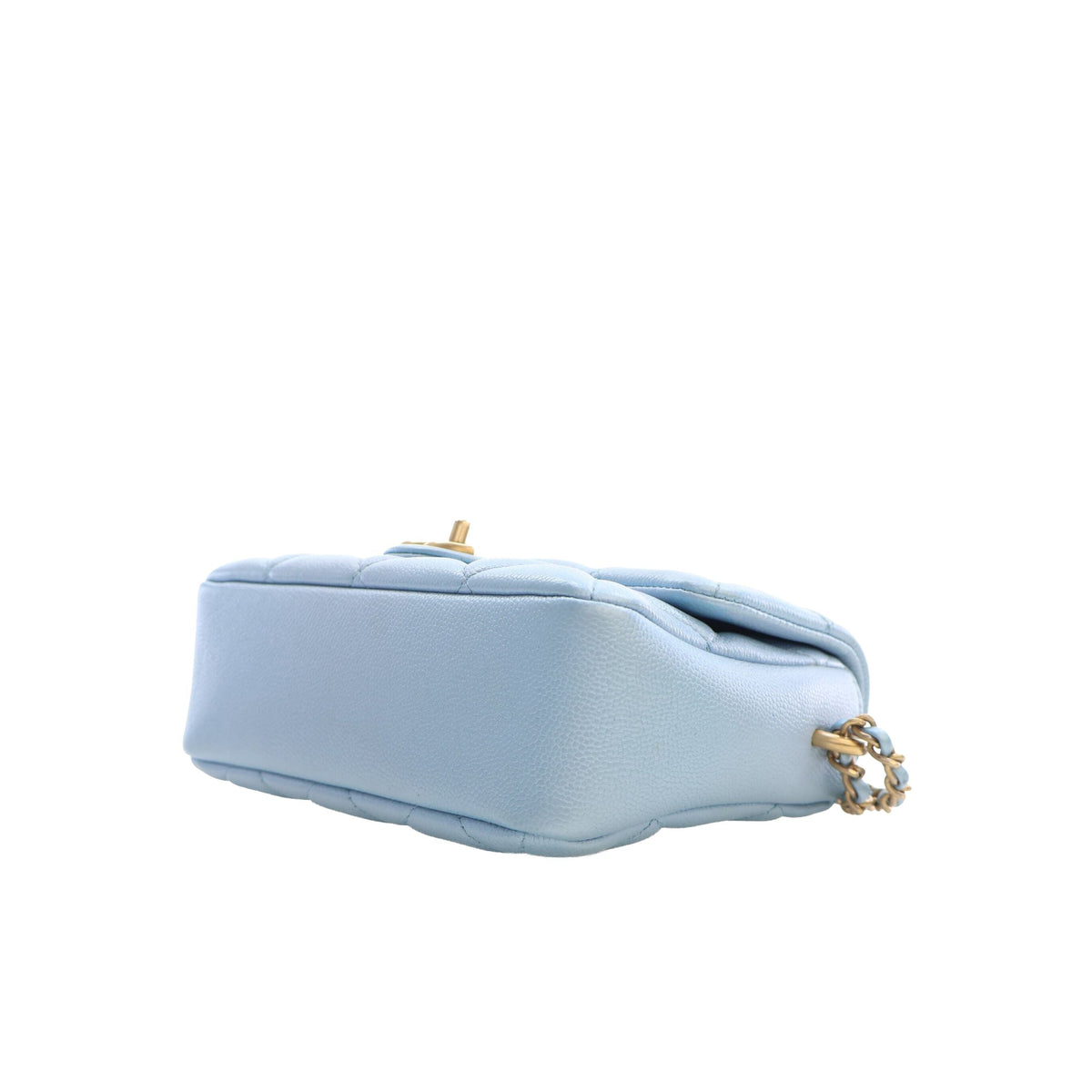 Chanel Mini Quilted Iridescent Caviar My Perfect Flap — Blue
