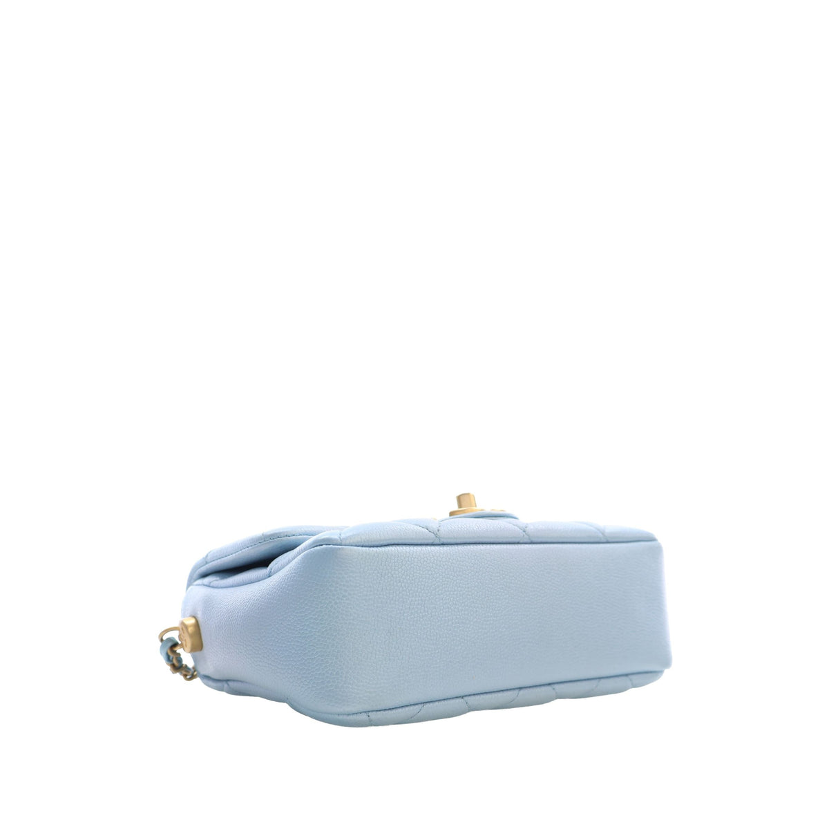 Chanel Mini Quilted Iridescent Caviar My Perfect Flap — Blue