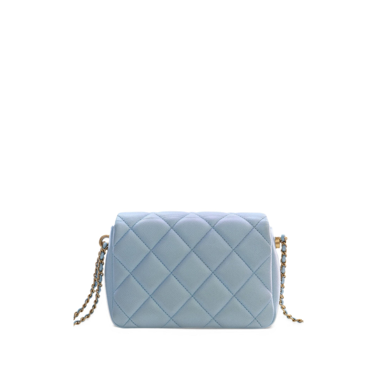 Chanel Mini Quilted Iridescent Caviar My Perfect Flap — Blue