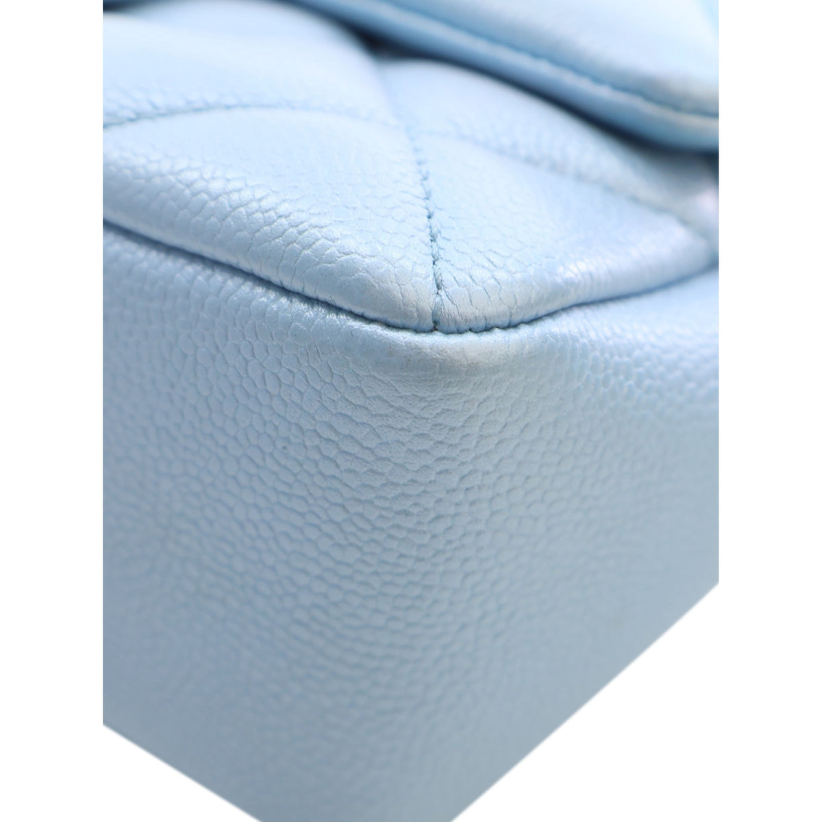 Chanel Mini Quilted Iridescent Caviar My Perfect Flap — Blue