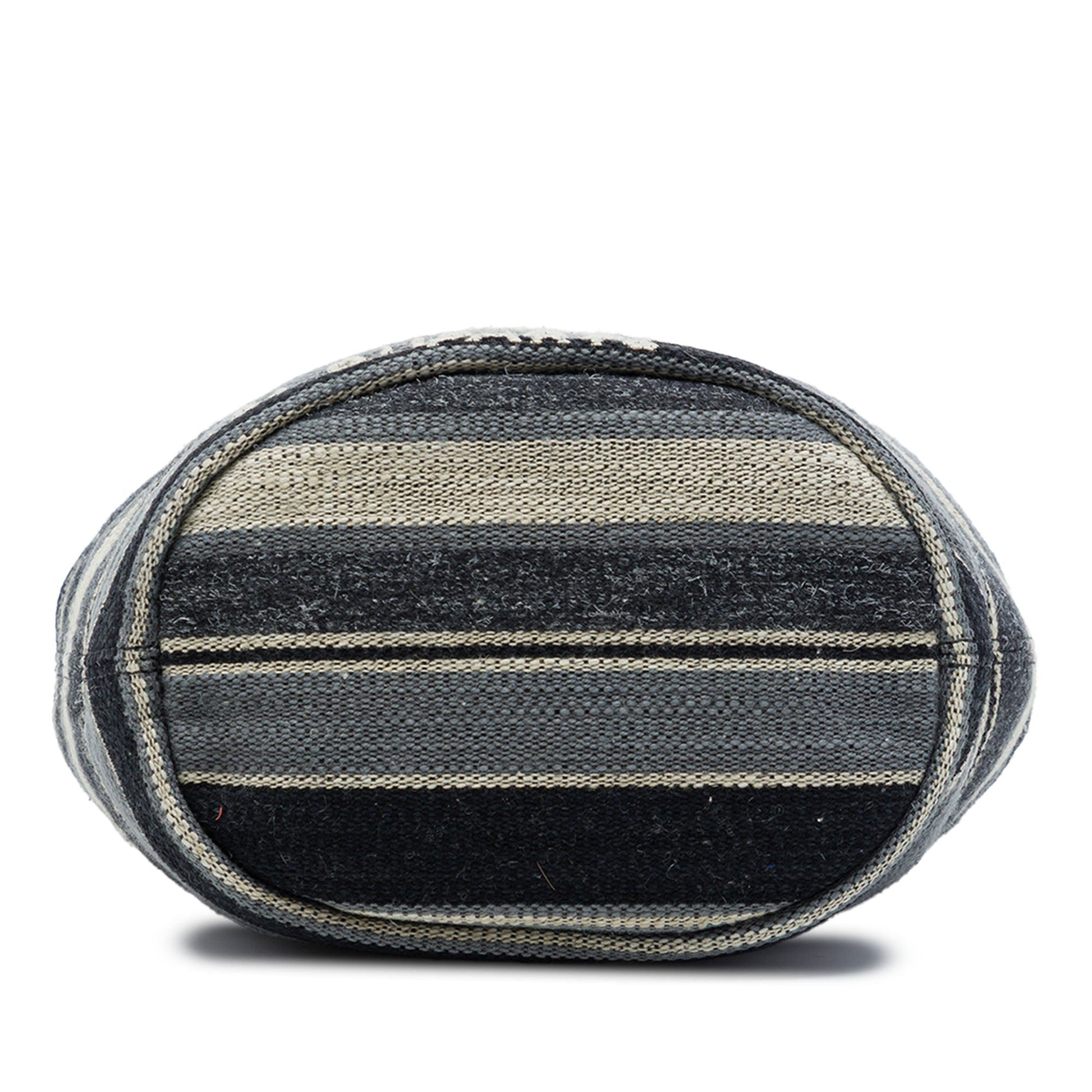 Chanel Canvas and Wool Striped Deauville Drawstring Bucket Bag